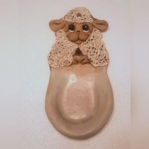 Handmade Pottery Sheep Spoon Rest